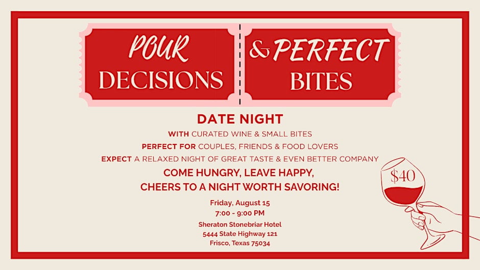 Pour Decisions & Perfect Bites | Sheraton Hotel