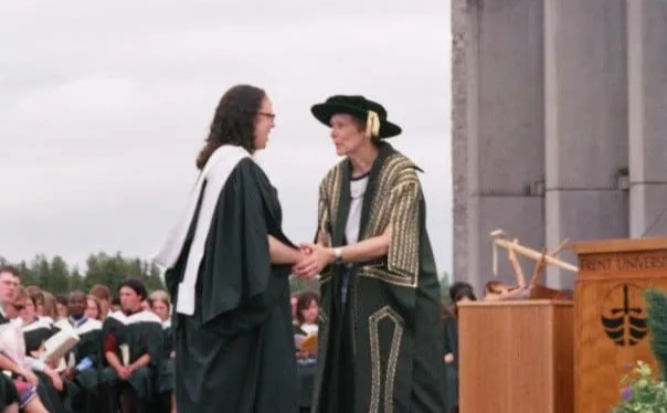 Receiving my degree from Chancellor Roberta Bondar, Canada’s first woman astronaut.