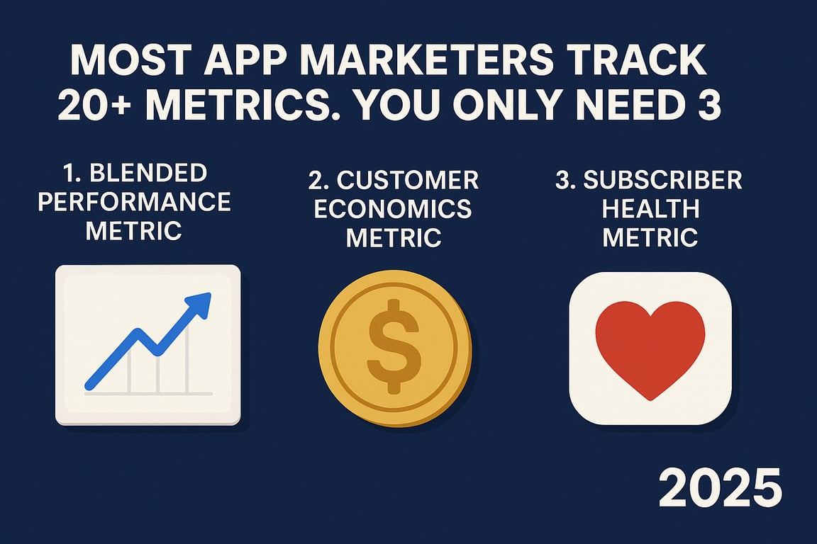 Most App Marketers Track 20+ Metrics. You Only Need 3.