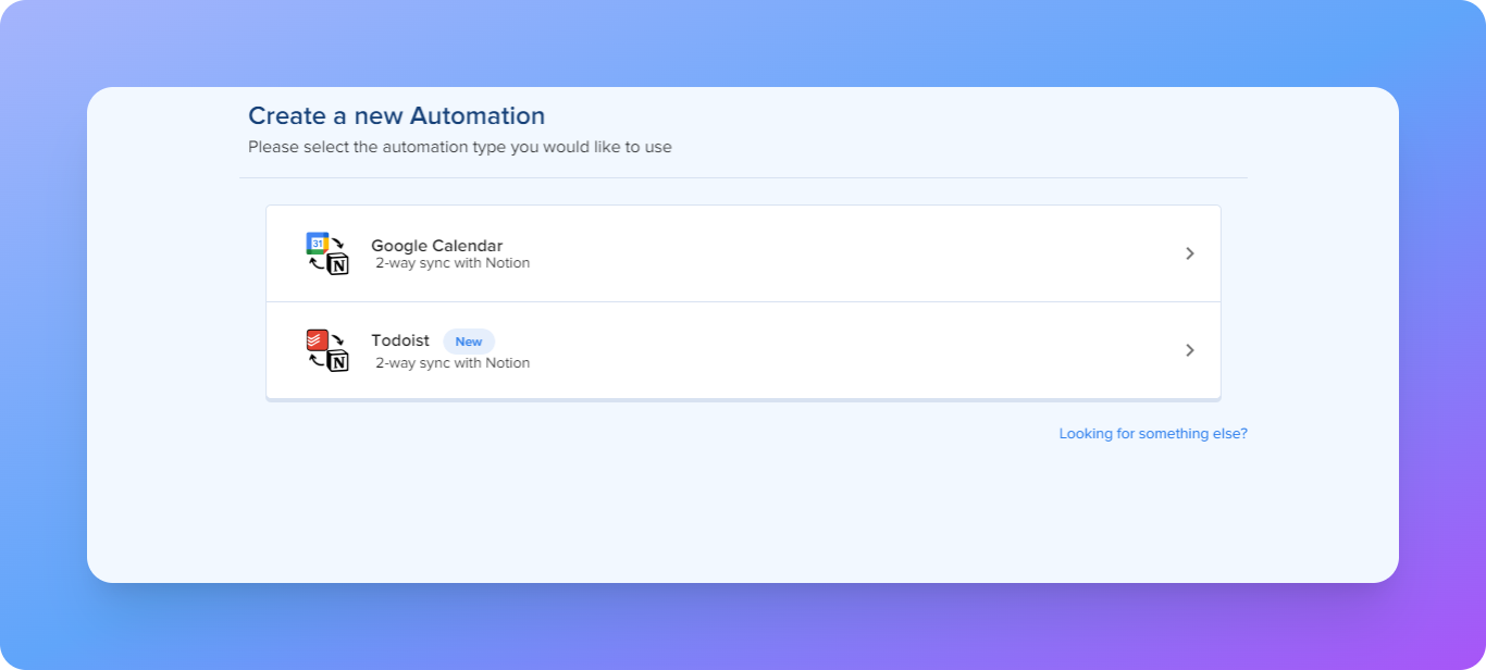 Creating new account in notion automation