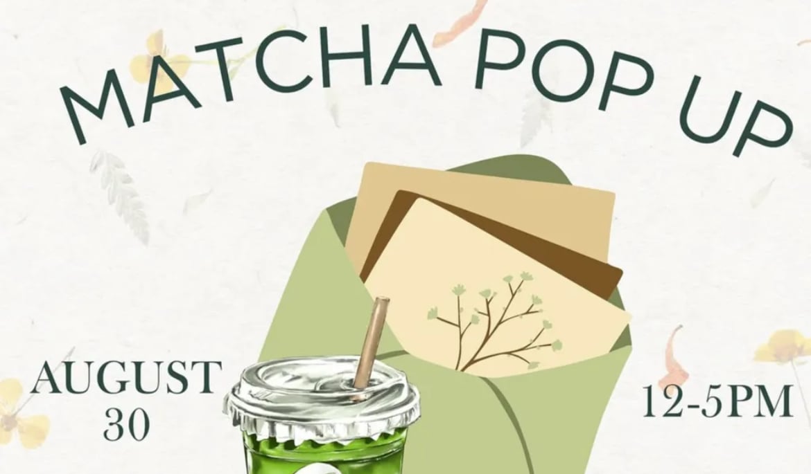 Matcha Pop Up w/ Bonsai Paper Co