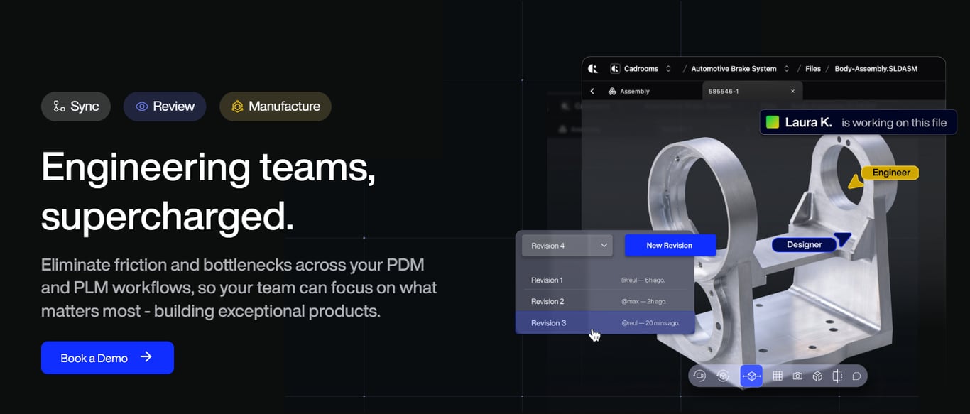 CAD ROOMS' Check in/Check out feature prevents conflicting modifications in collaborative engineering projects, ensuring data integrity and version control.