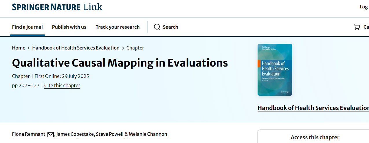 A new book chapter on Qualitative Causal Mapping