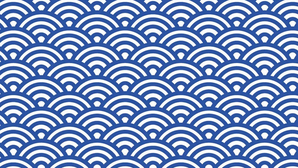 Seigaiha (blue ocean waves) design from Japan