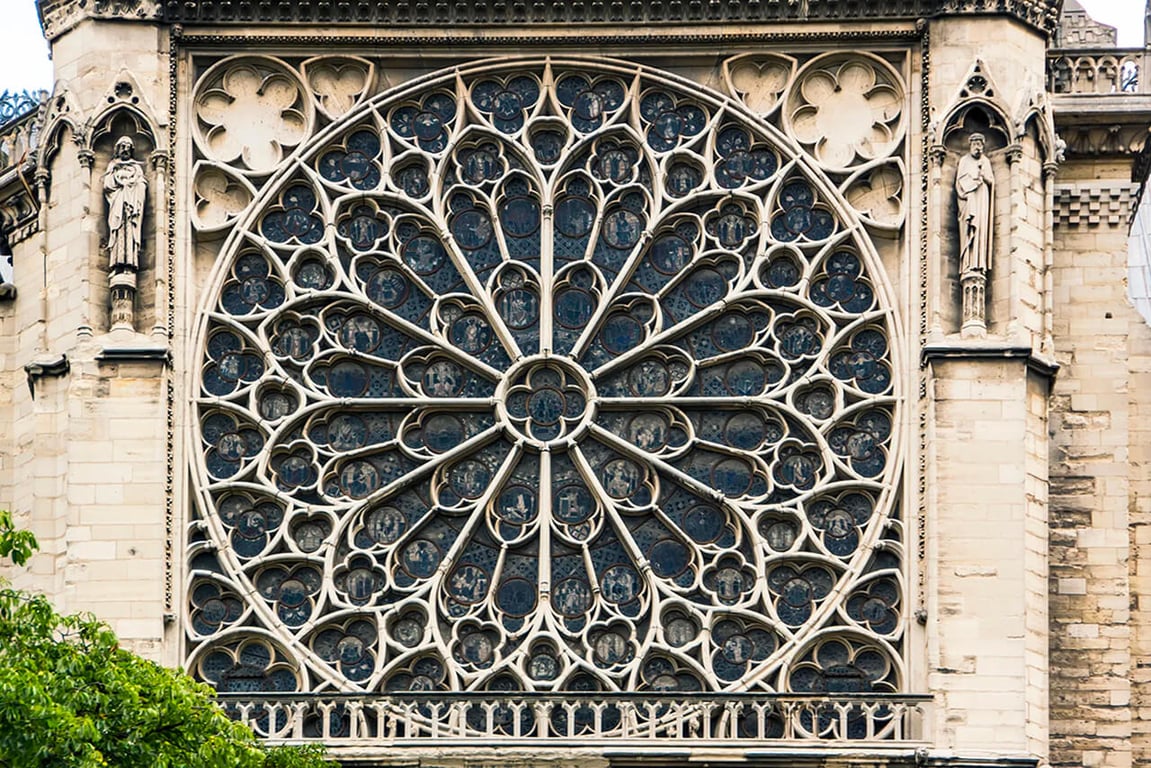 Rose window seen from outside