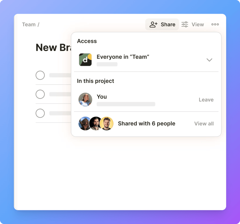 Todoist team collaboration