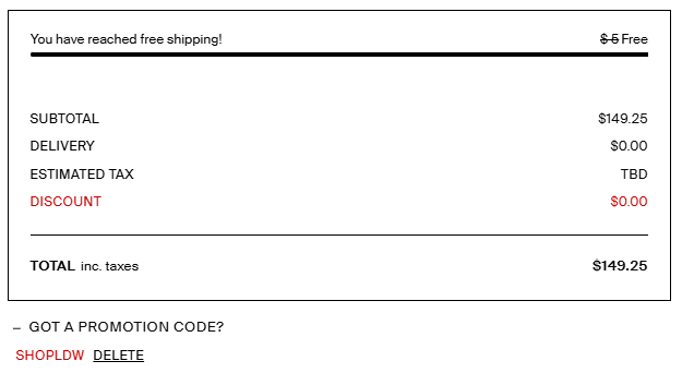 COS 프로모션코드 적용 후 가격할인