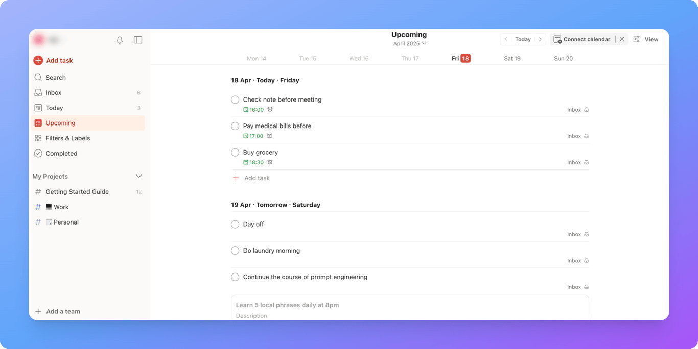 Todoist Dashboard