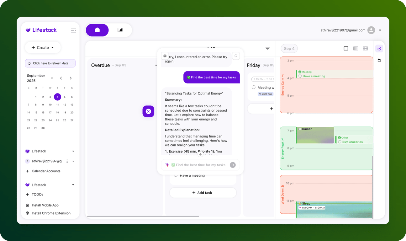 Lifestack’s Chat Assistant