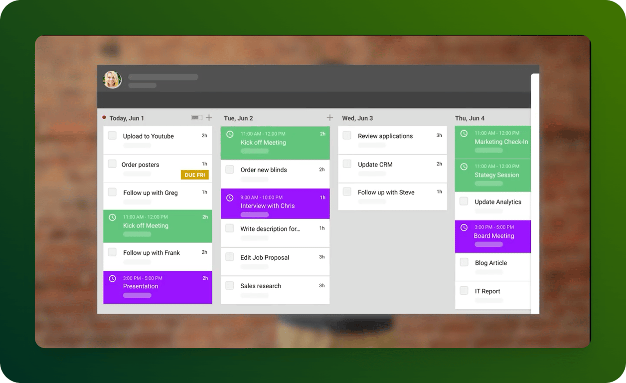 TimeHero’s task scheduling