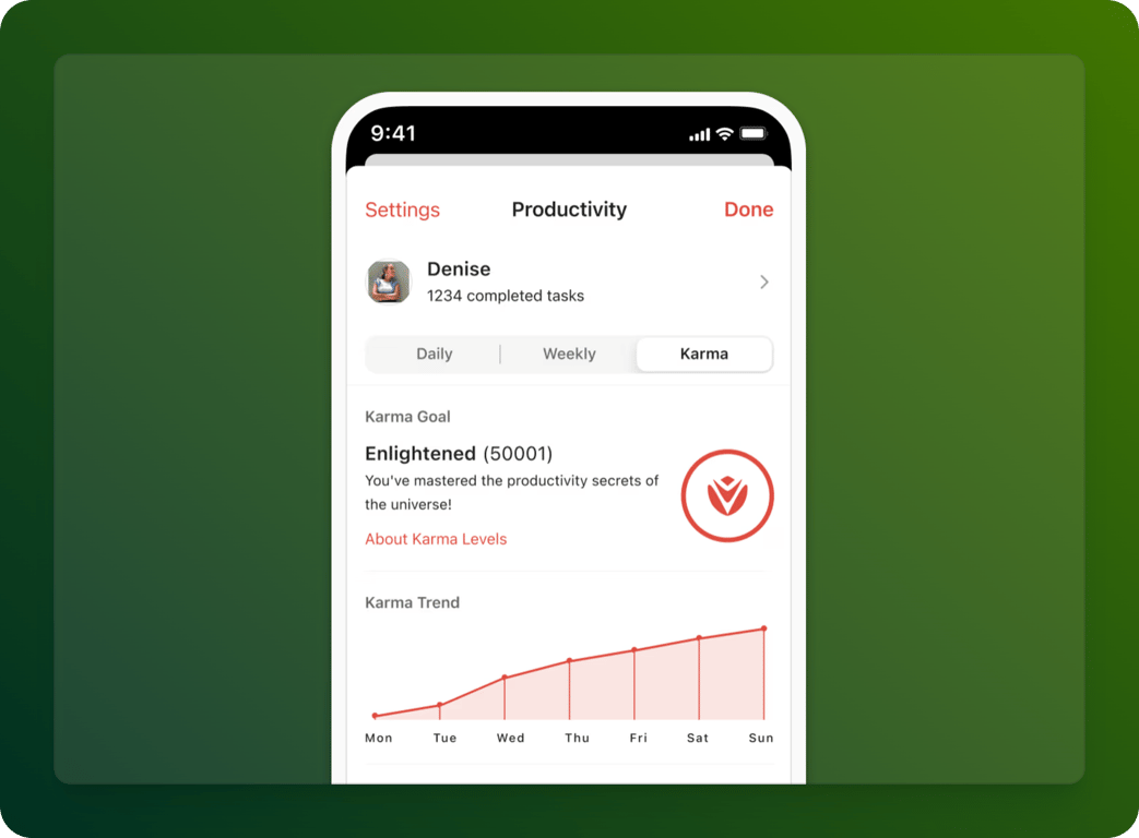 Todoist Karma System
