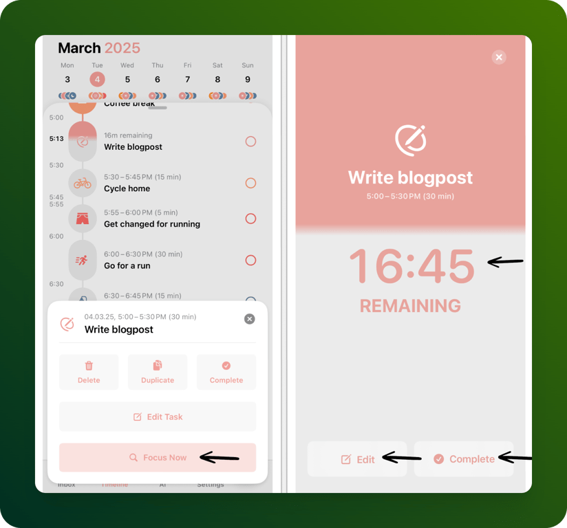 Structured Focus Mode