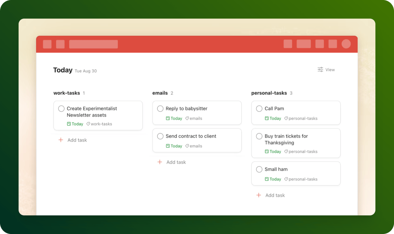 Todoist Board view