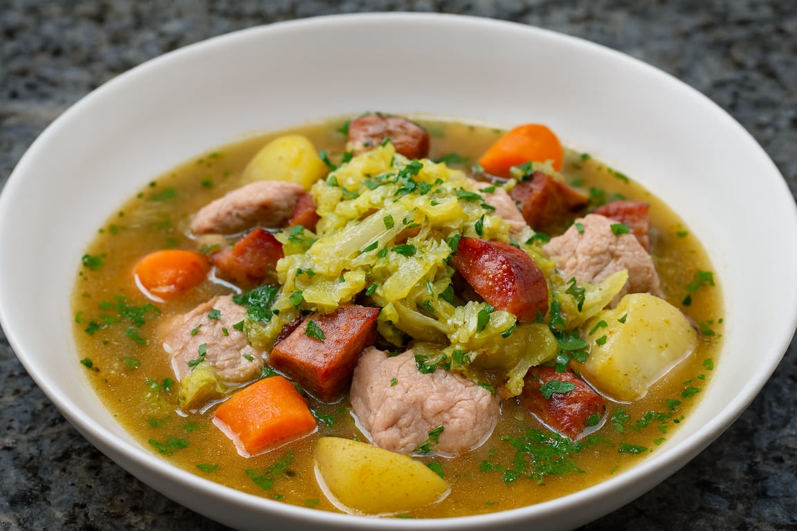 Lou’s French Pork & Kielbasa Stew