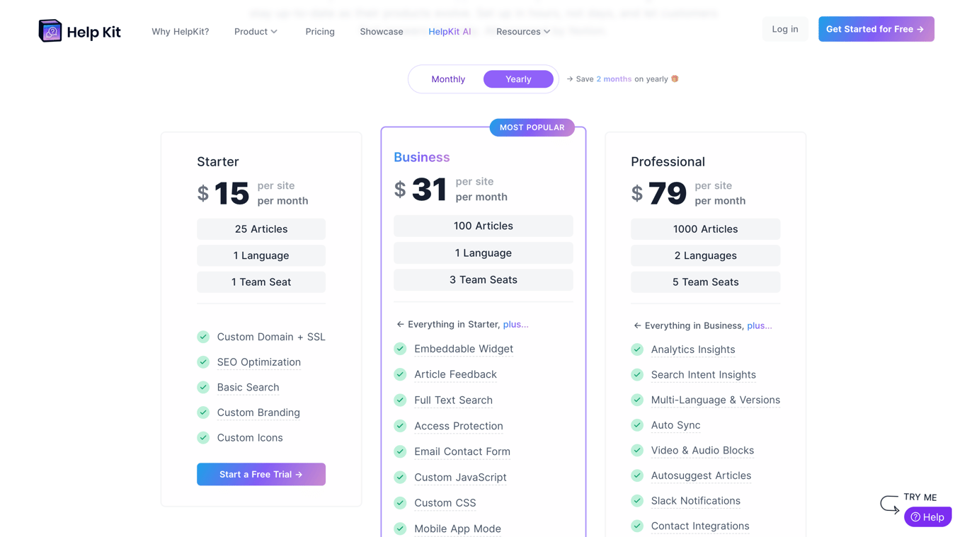 Helpkit Pricing