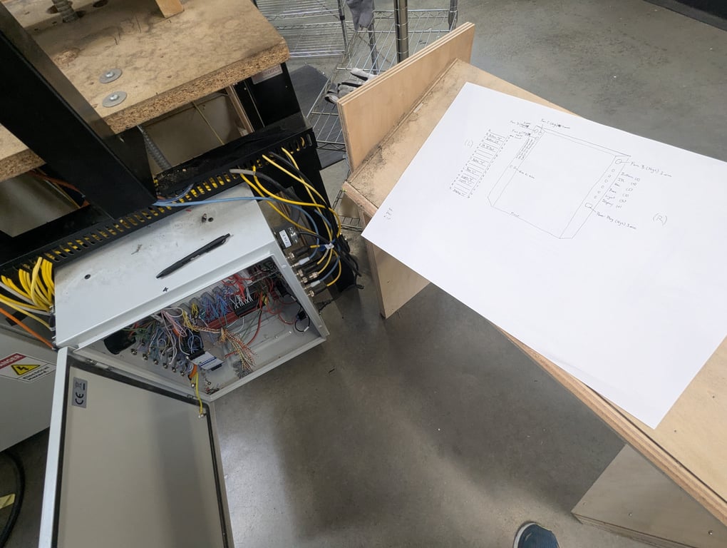 Diagramming the plug functions and wire count for this old box.