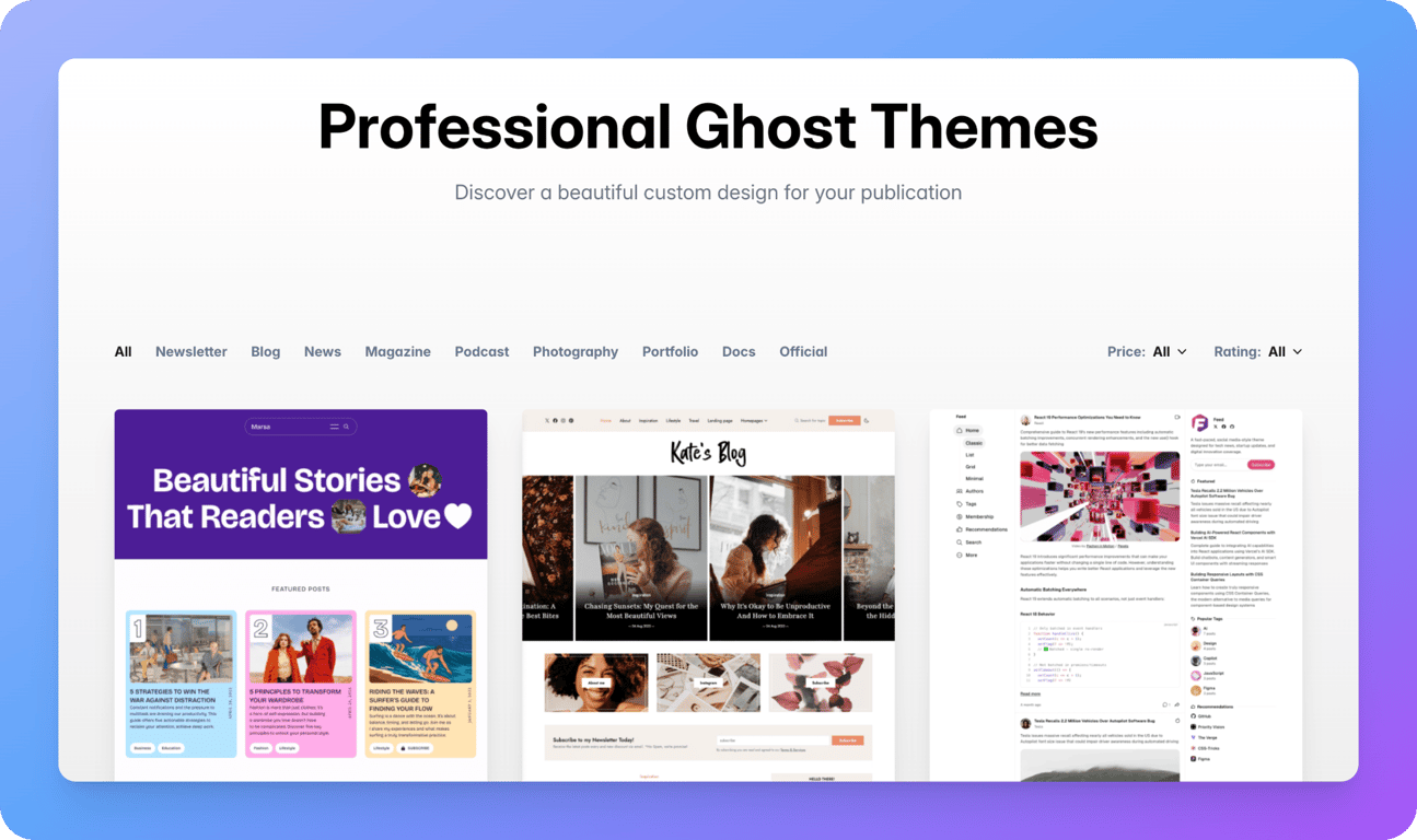 Ghost Theme Collection