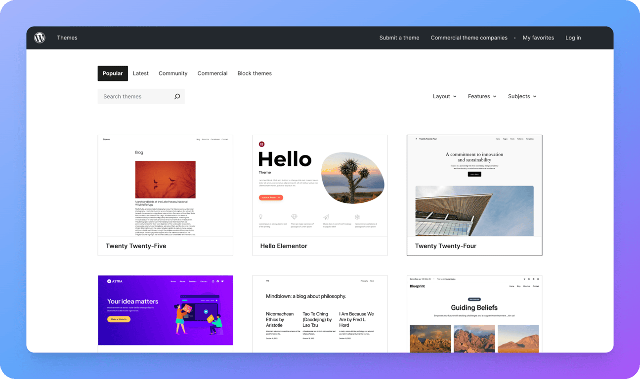 WordPress Theme Directory