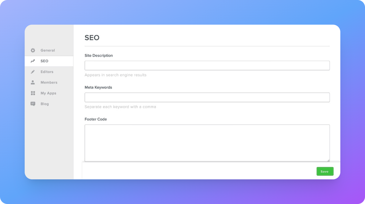 Weebly SEO Settings