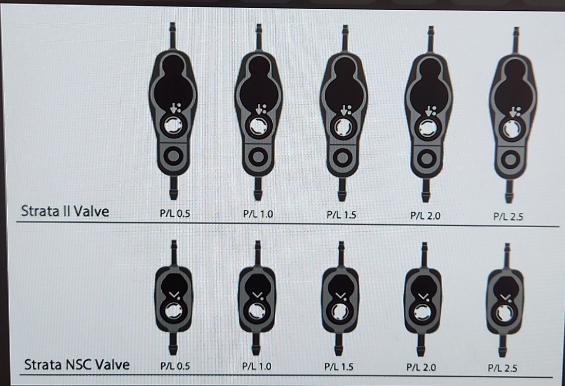 ttttt Strata Il Valve Strata NSC Valve 0.5 P/L OS P/L 1.0 PIL 1.5 PIL 1.5 PIL 2.0 P/L 2.0 23 P/L2S 