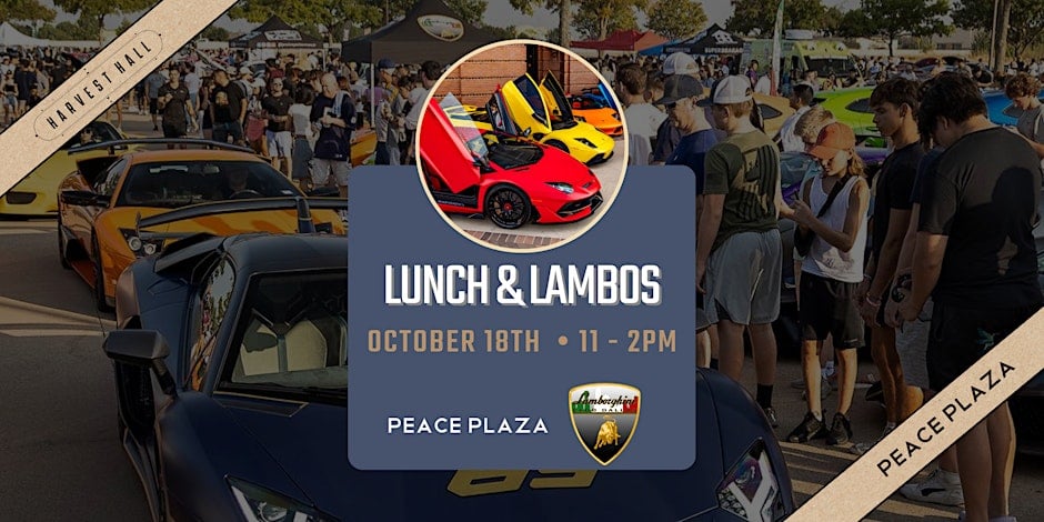 Lunch & Lambos: A Harvest Hall Car Show