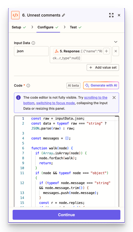 A bit of code to make the output more LLM-friendly