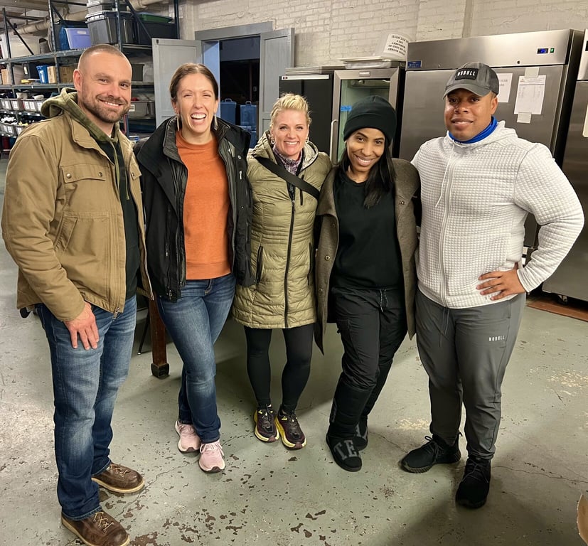 Ready to head out on the route