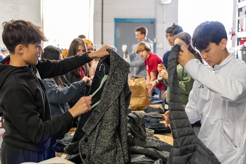 Students volunteering at Uplift