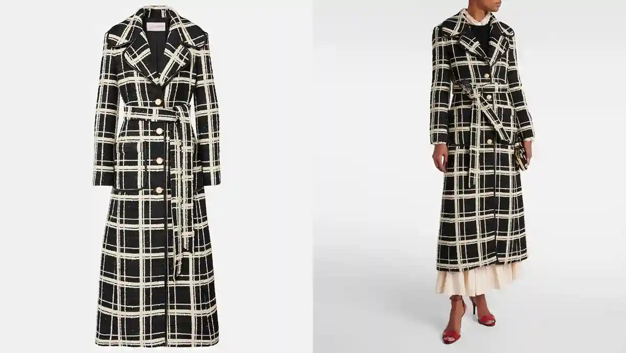 발렌티노 Mossi 울 블렌드 트위드 코트