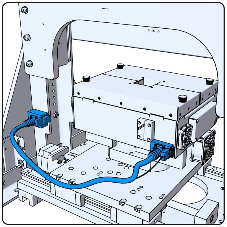 A blue and black drawing of a machine AI-generated content may be incorrect.