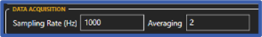 Data acquisition parameters window
