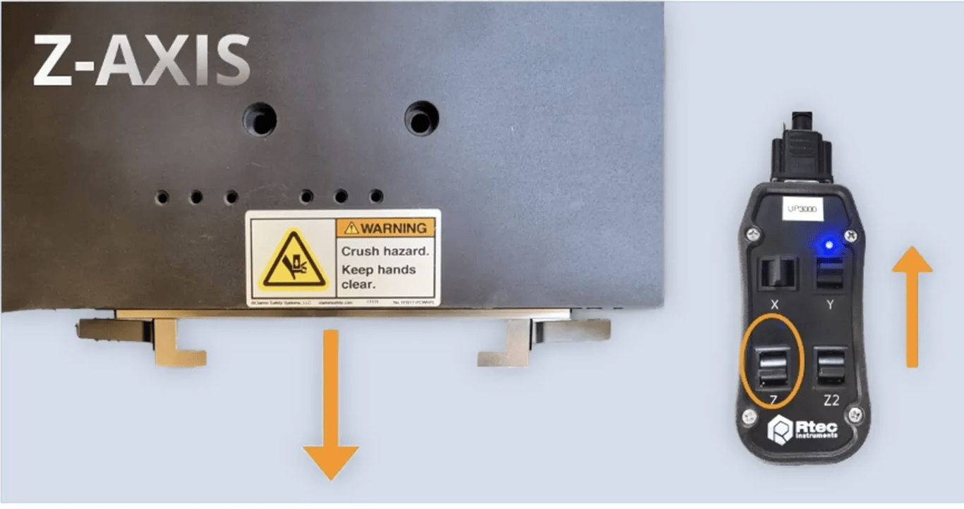 Lower the Z-Axis all the way down.