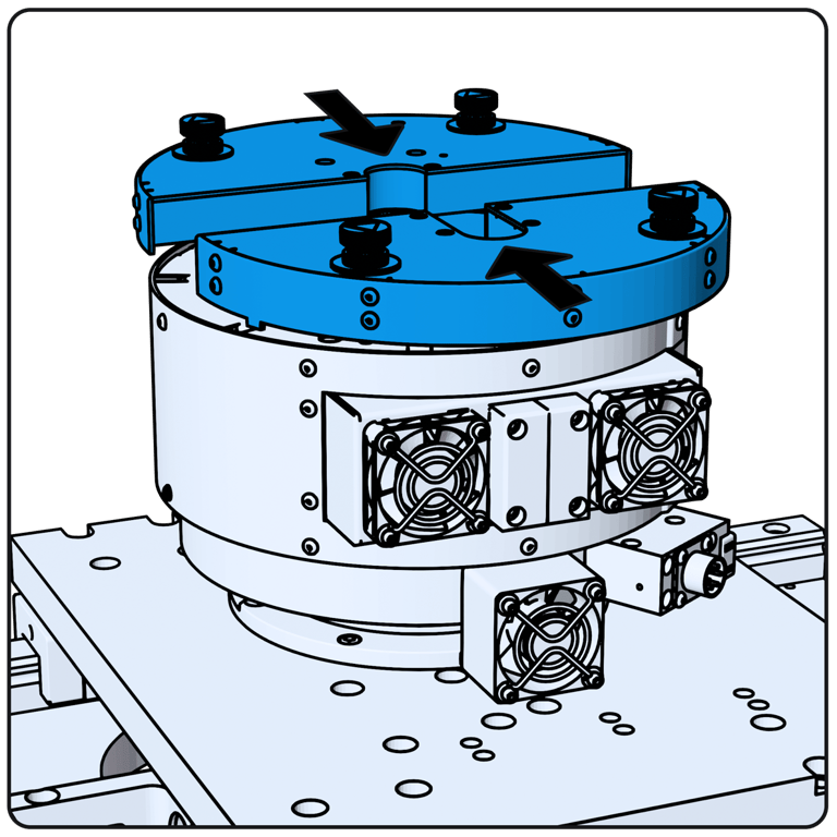 A blue and white machine AI-generated content may be incorrect.