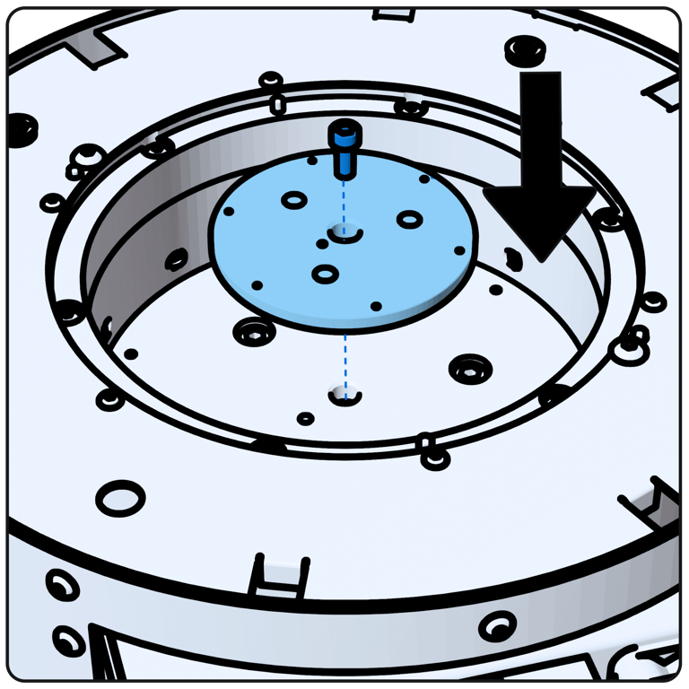 A blue circle with black arrow pointing at the center AI-generated content may be incorrect.