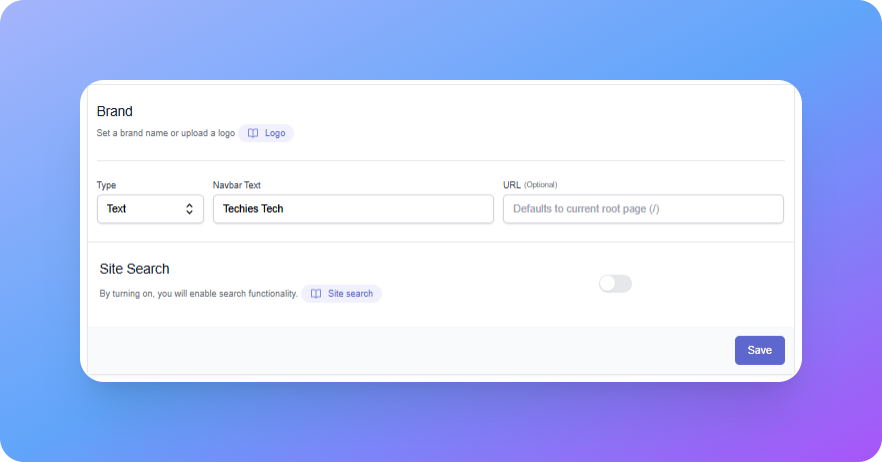 Branding customization options