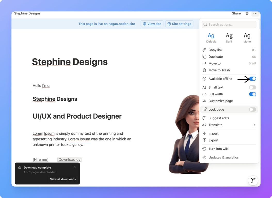 Notion offline access in desktop app