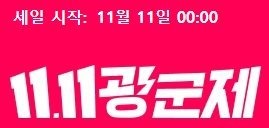 알리익스프레스 11월 광군제