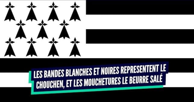 Un drapeau breton revisité avec un beau clin d'œil au chouchen