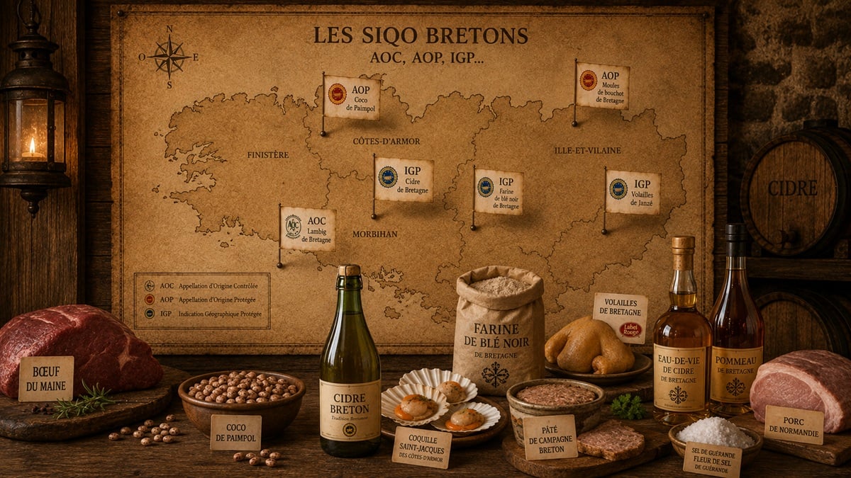 Les SIQO bretons (AOC, AOP, IGP, etc)