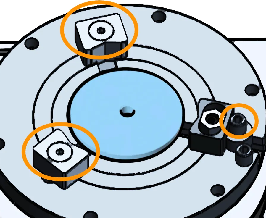 Coarse securing gripper’s screws