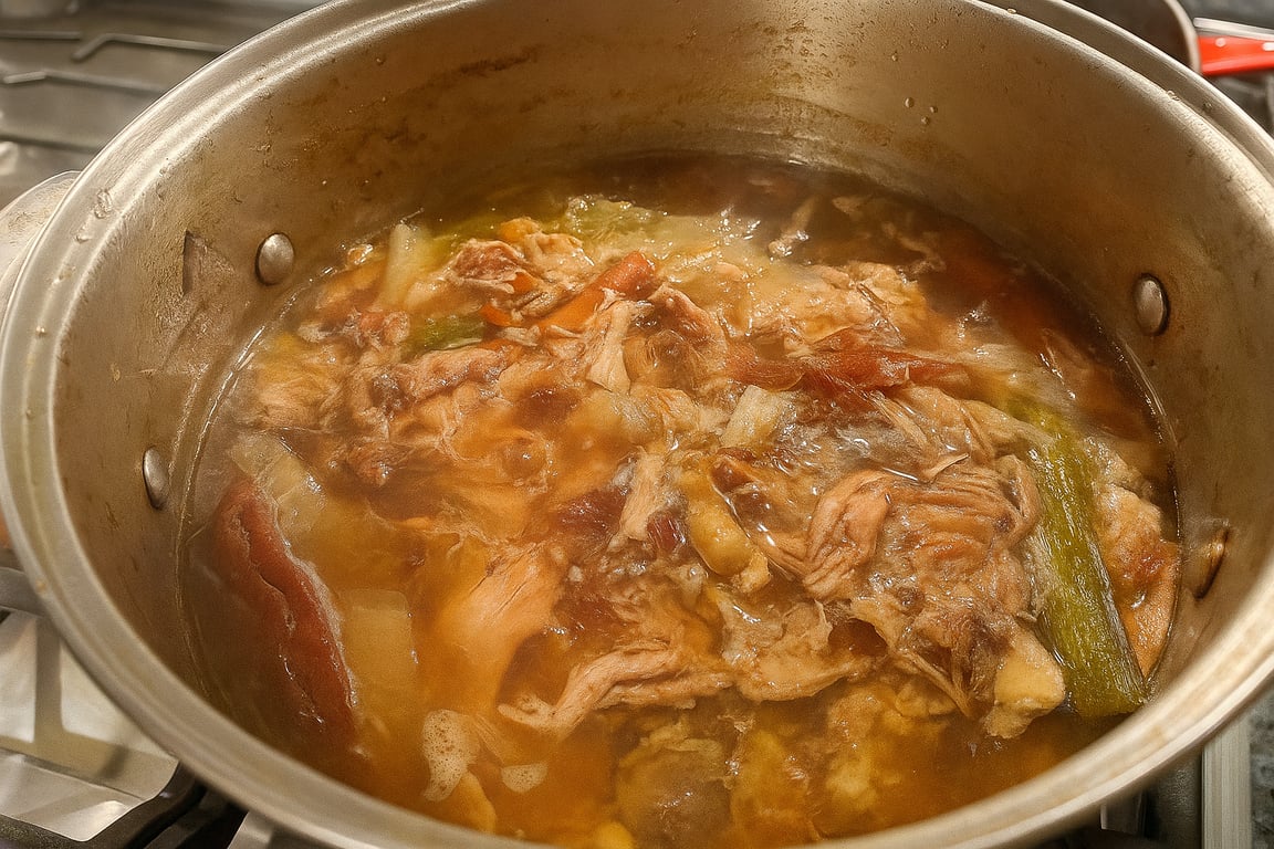 Note how much water has evaporated off from step 1. 