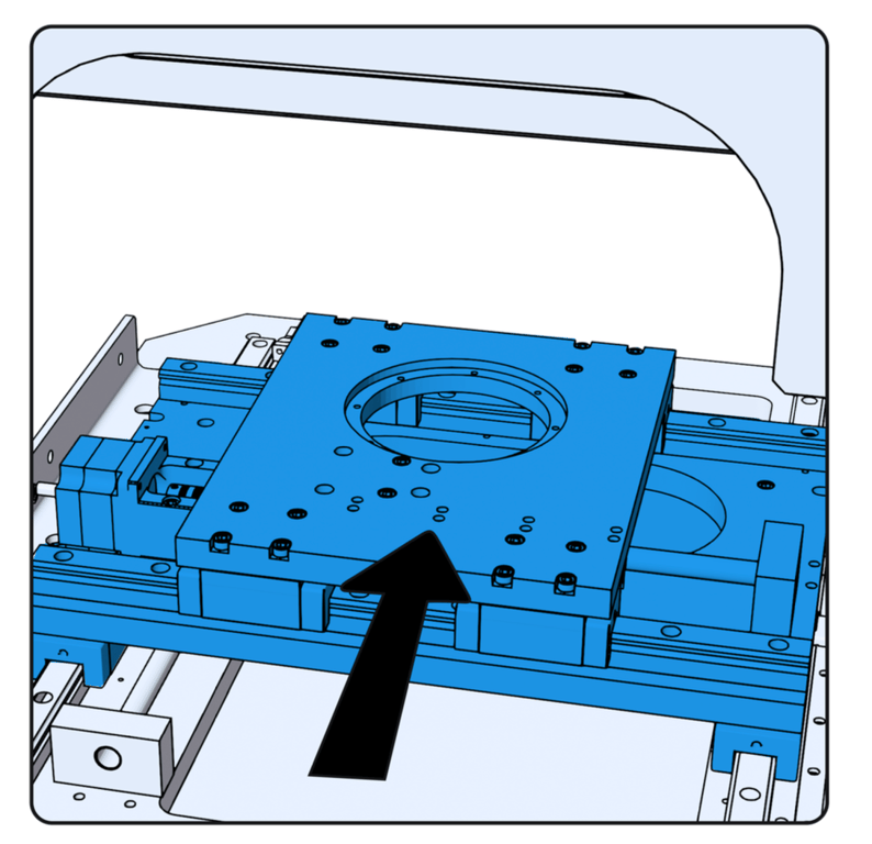 To create clearance, move the Y-stage.