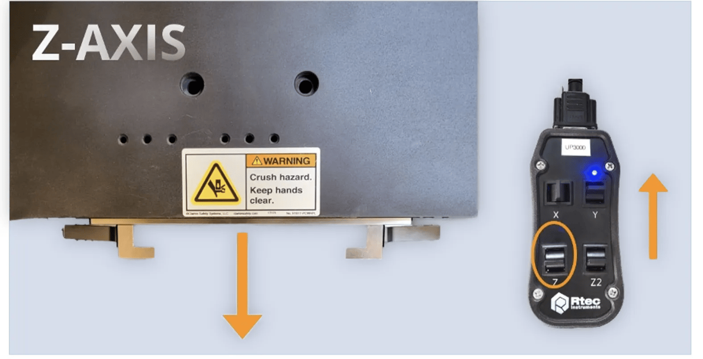 Lower the Z-Axis all the way down using the jogbox.