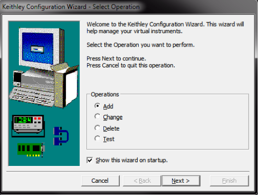 Select Operation dialog box
