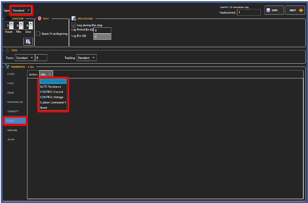 Keithley 2450 ECR Measurement activation