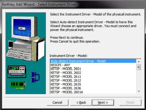 Select Instrument Driver dialog box