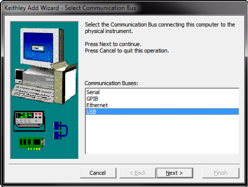 Select Communication Bus dialog box
