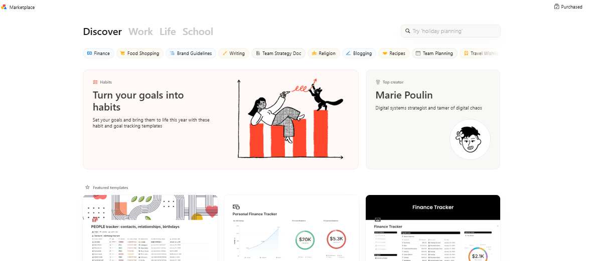 Notion Marketplace 