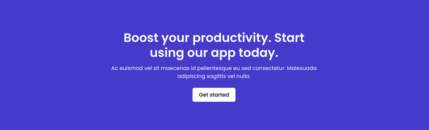 6. Full width centered brand