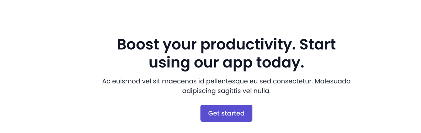 4. Simple CTA centered